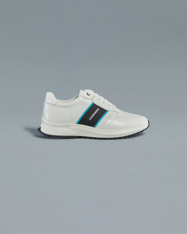 alessandro dell´acqua Brand Taped Sneakers White