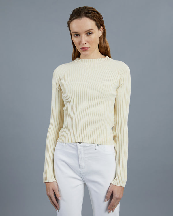 Alessandro Dell´acqua Cut-Out Back Top Cream