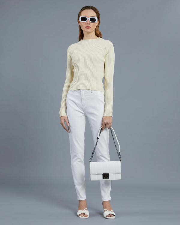 alessandro dell´acqua Cut-Out Back Top Cream