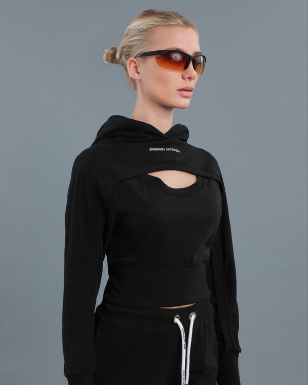 Alessandro Dell´acqua Cut-out Tracksuit Set Black