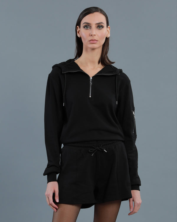 Alessandro Dell´acqua Hooded Leisure Set Black