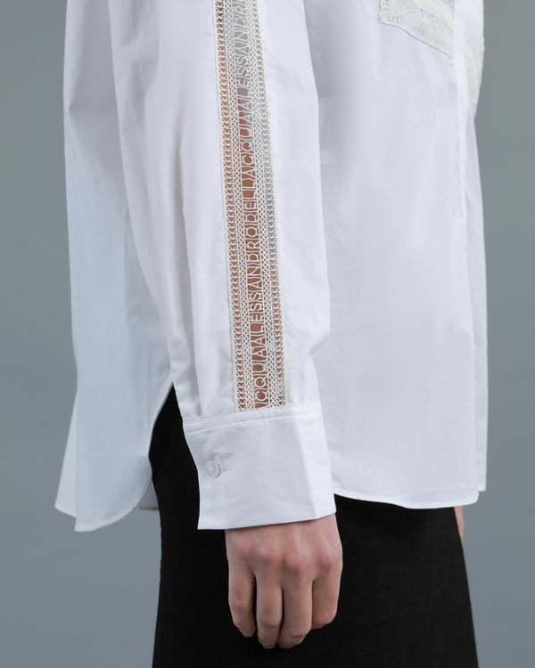 Alessandro Dell´acqua Lace Trim Shirt White