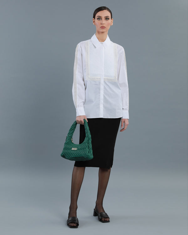 alessandro dell´acqua Lace Trim Shirt White