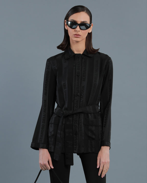 Alessandro Dell´acqua Logo Jacquard Jacket Black