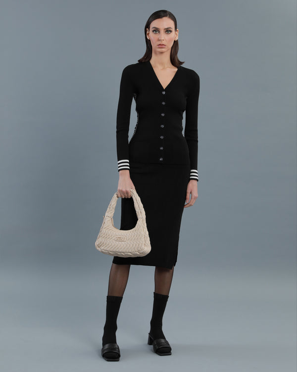 alessandro dell´acqua Logo Tape Cardigan Black