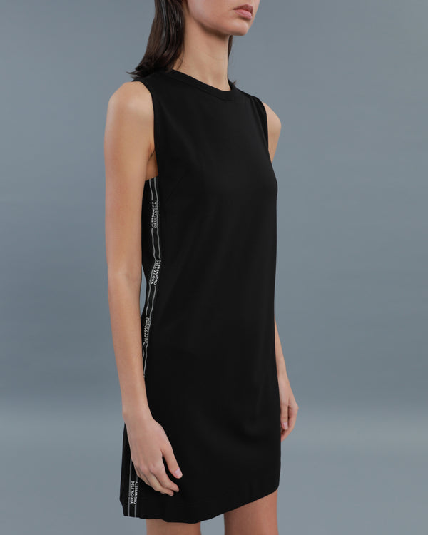 Alessandro Dell´acqua Logo Tape Mini Dress Black