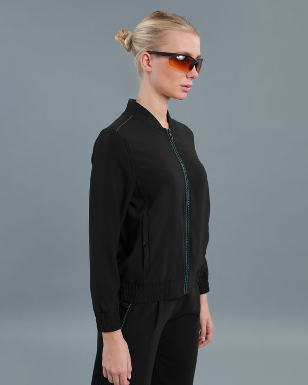 Alessandro Dell´acqua Logo Tape Track Jacket Black