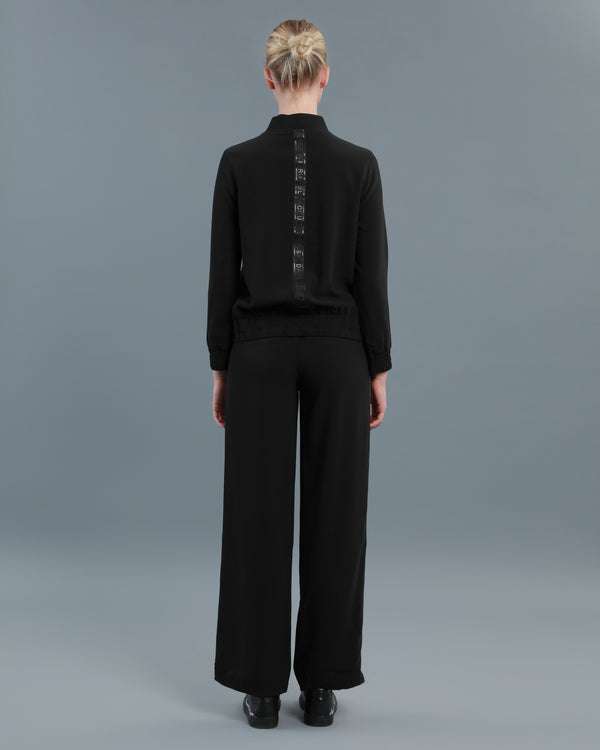 Alessandro Dell´acqua Logo Tape Track Jacket Black