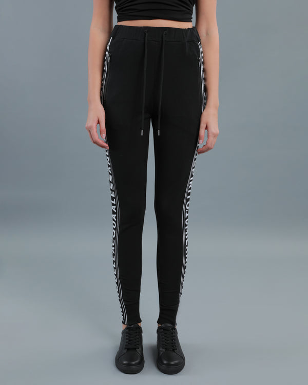 Alessandro Dell´acqua Logo Tape Track Pants Black