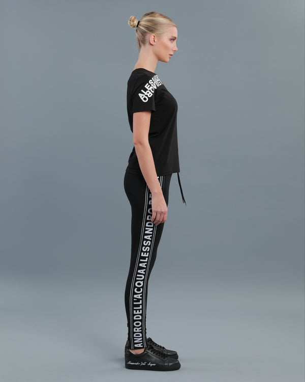 Alessandro Dell´acqua Logo Tape Track Pants Black
