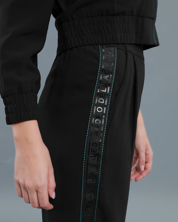 Alessandro Dell´acqua Logo Tape Track Pants Black