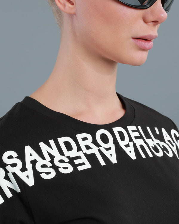 Alessandro Dell´acqua Mirrored Logo T-Shirt Black