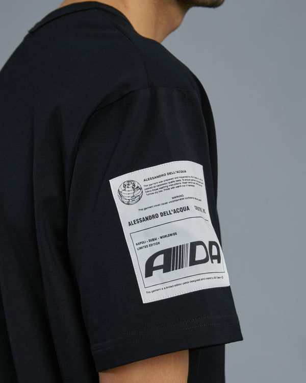 Alessandro Dell´acqua Patched Sleeve T-Shirt Black