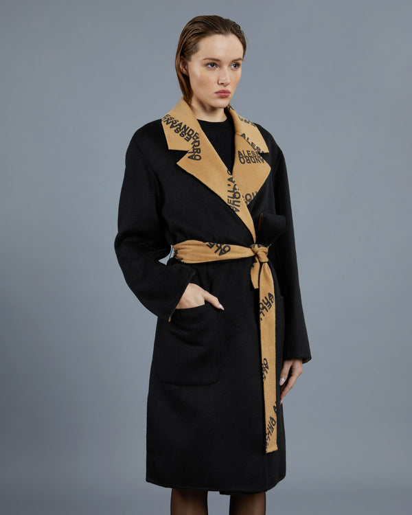 Alessandro Dell´acqua Patterned Inner Coat Black