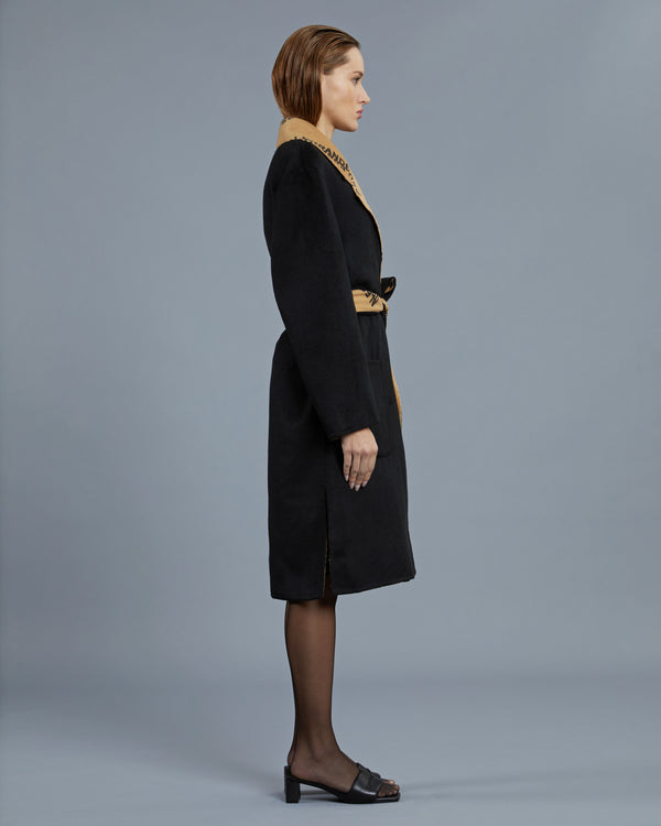 Alessandro Dell´acqua Patterned Inner Coat Black