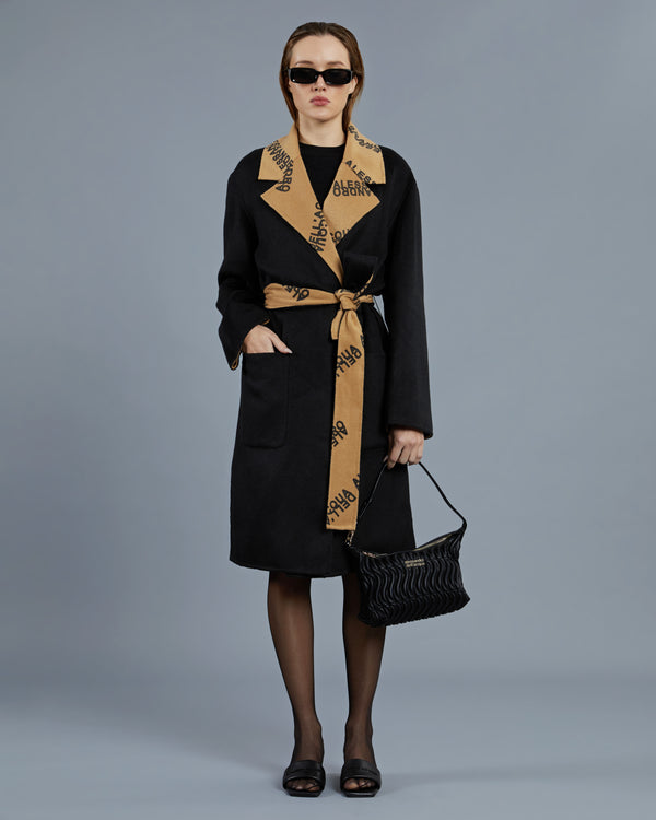 alessandro dell´acqua Patterned Inner Coat Black