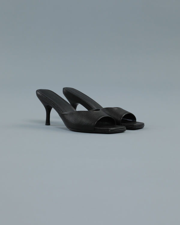 Alessandro Dell´acqua Square Toe High Mule Black