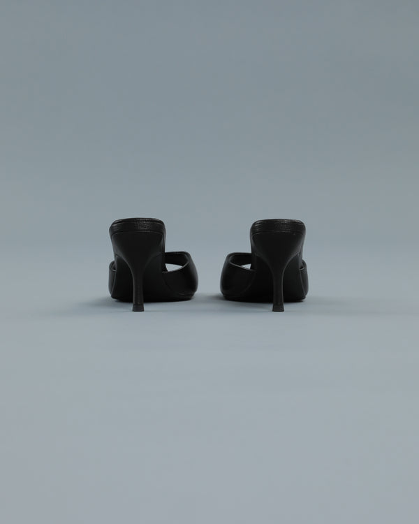 Alessandro Dell´acqua Square Toe High Mule Black