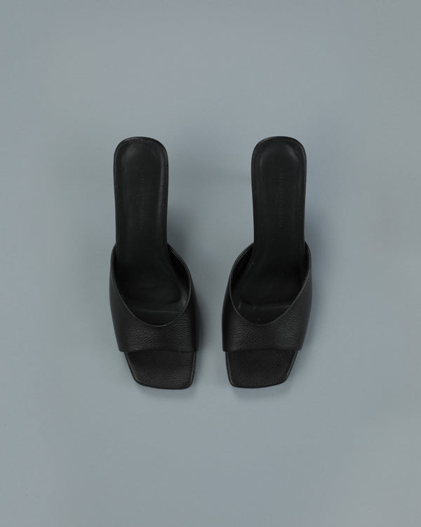 Alessandro Dell´acqua Square Toe High Mule Black