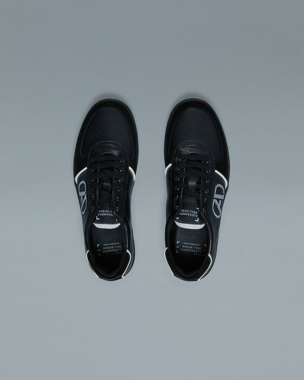 Alessandro Dell´acqua Suede Paneled Sneakers Black