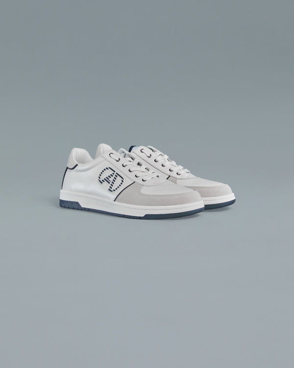 Alessandro Dell´acqua Suede Paneled Sneakers White