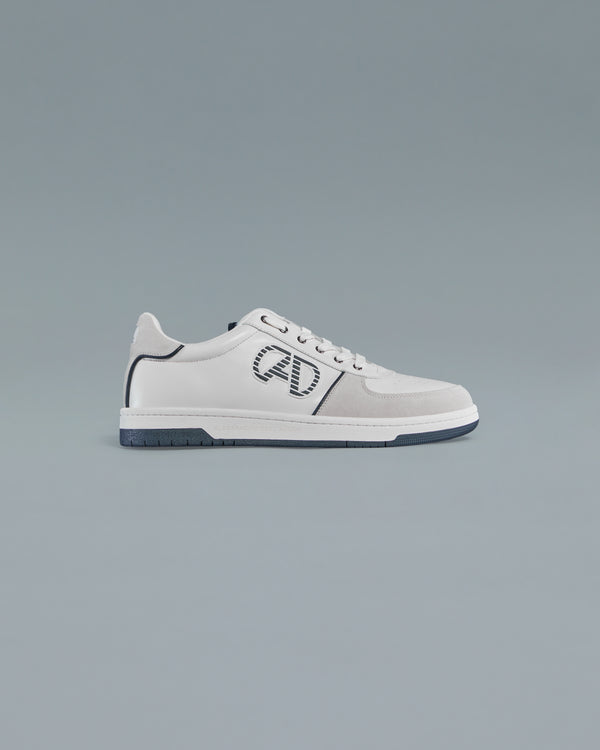 alessandro dell´acqua Suede Paneled Sneakers White