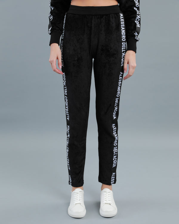 Alessandro Dell´acqua Velour Tracksuit Set Black