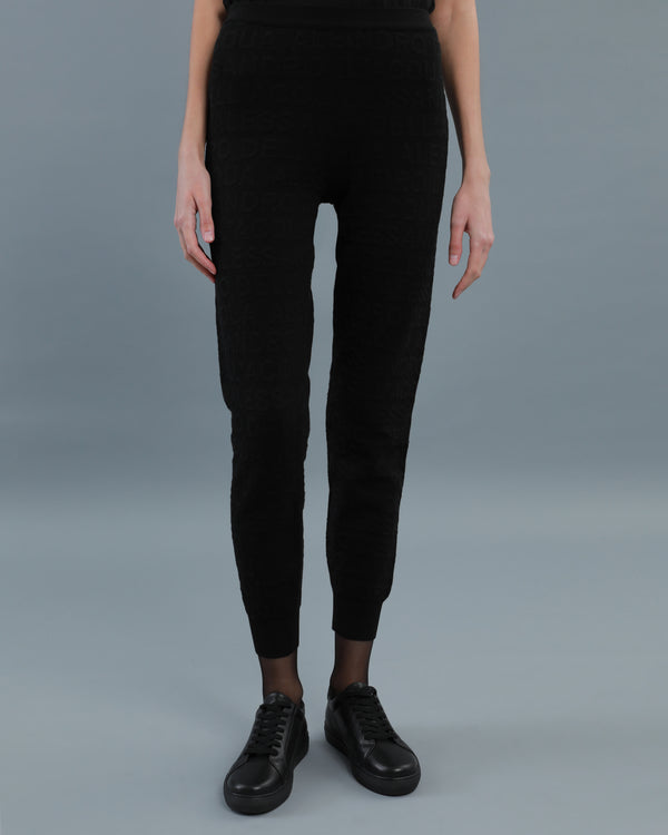 Alessandro Dell´acqua All-Over Logo Sweatpants Black