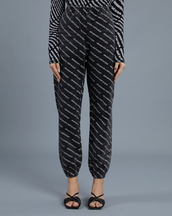 Alessandro Dell´acqua All-Over Printed Jogger Jeans Grey