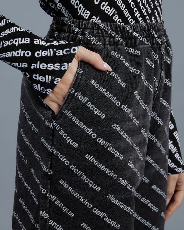 Alessandro Dell´acqua All-Over Printed Jogger Jeans Grey