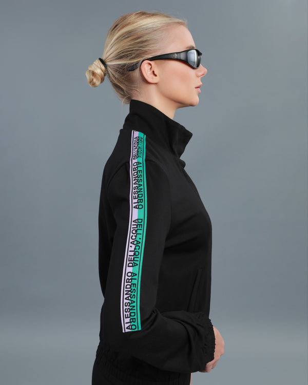 Alessandro Dell´acqua Bi-Color Logo Tape Tracksuit Set 210 ADA 8025