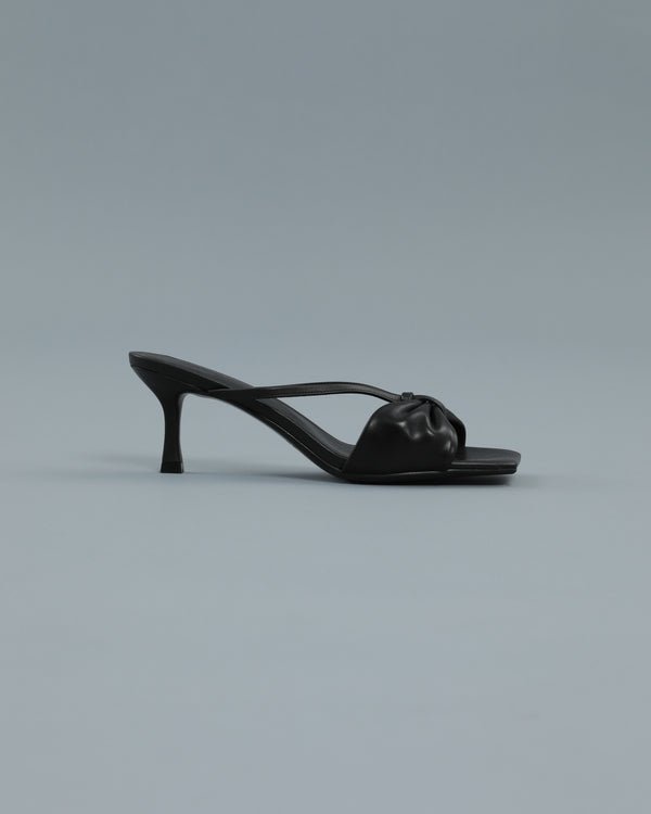 alessandro dell´acqua Bow Strap Kitten Heeled Mules Black