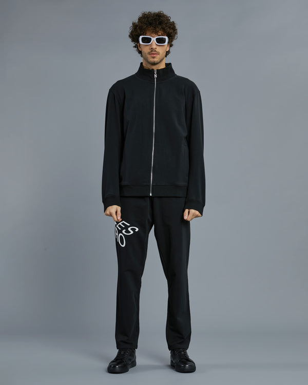 alessandro dell´acqua Brand Embroidered Track Jacket Black