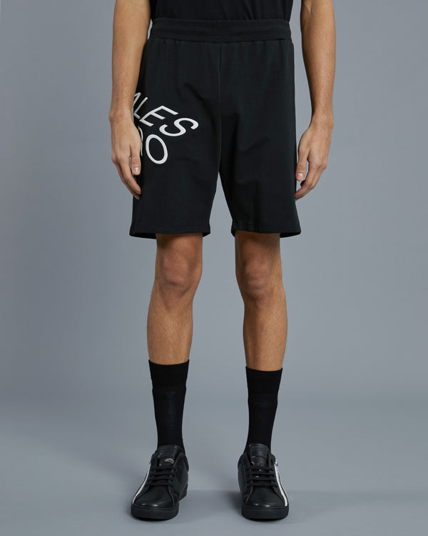 Alessandro Dell´acqua Brand Embroidered Track Shorts Black