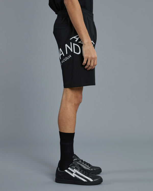 Alessandro Dell´acqua Brand Embroidered Track Shorts Black