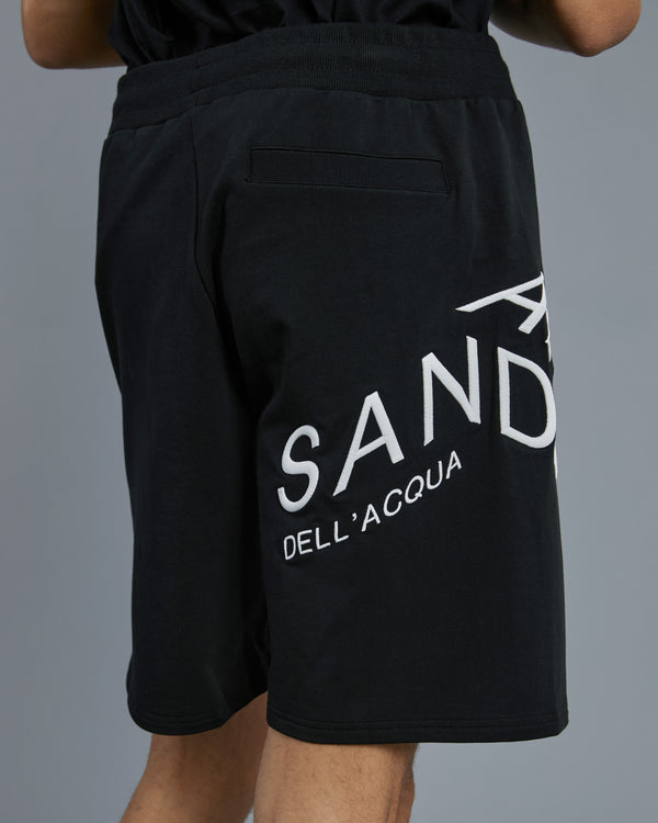 Alessandro Dell´acqua Brand Embroidered Track Shorts Black
