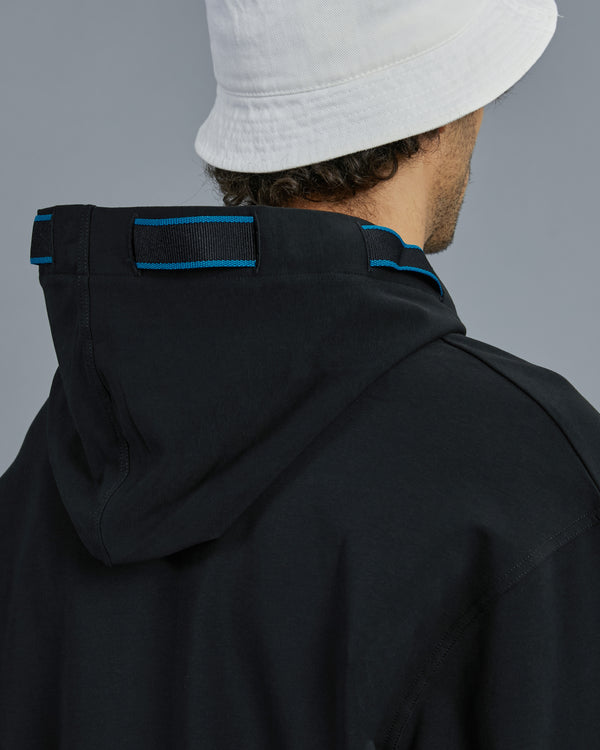 Alessandro Dell´acqua Brand Tape Hoodie Jacket Black