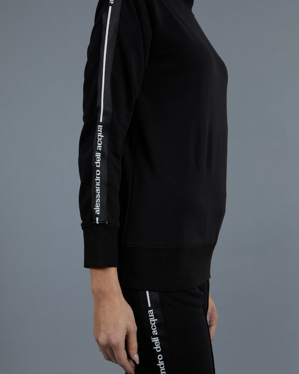 Alessandro Dell´acqua Brand Tape Tracksuit Set Black