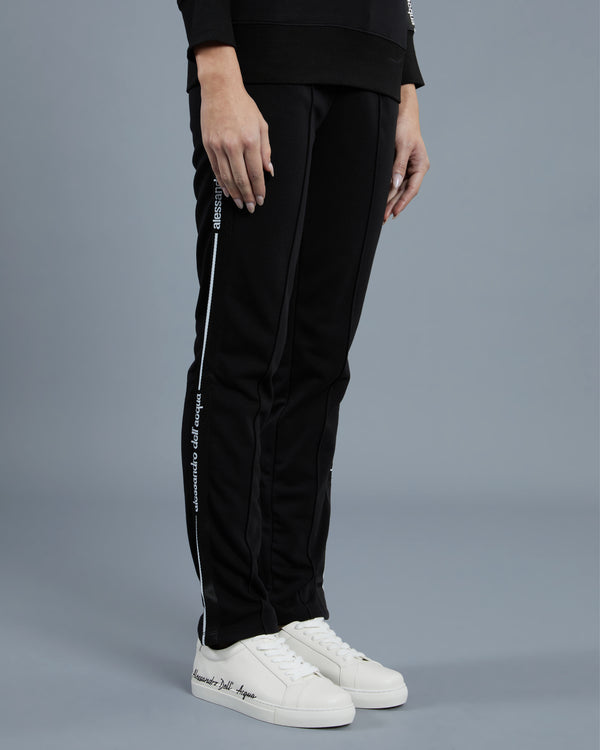 Alessandro Dell´acqua Brand Tape Tracksuit Set Black