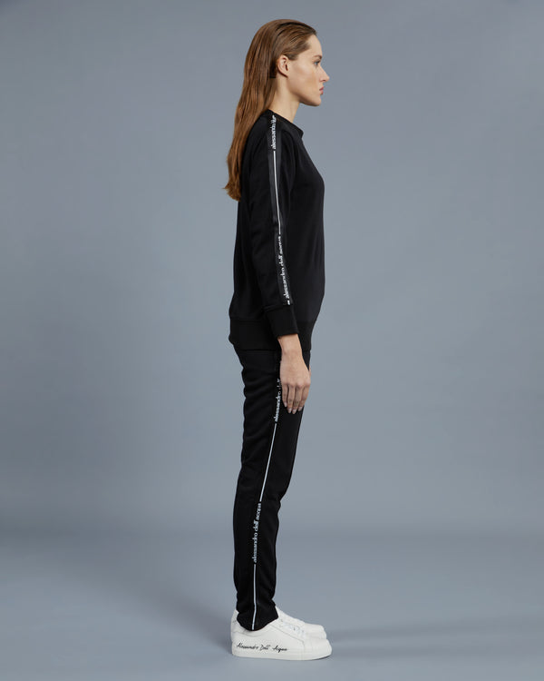 Alessandro Dell´acqua Brand Tape Tracksuit Set Black
