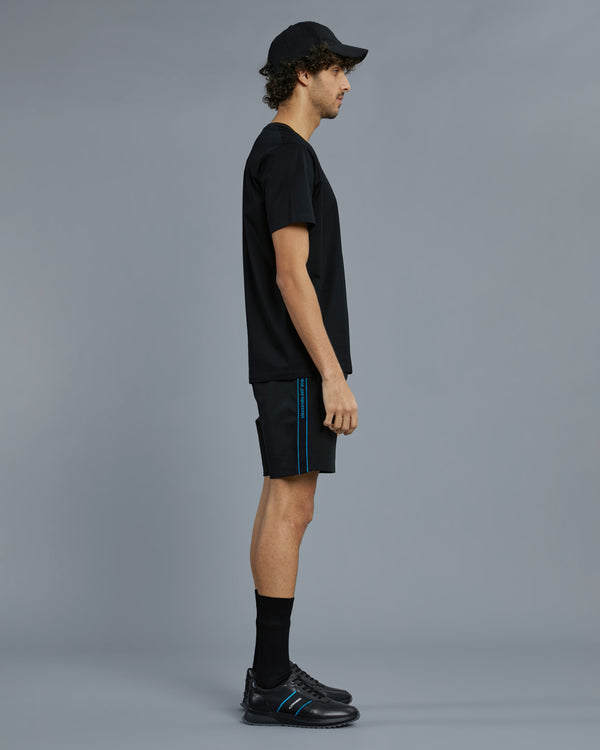 Alessandro Dell´acqua Contrasting Brand Tape T-Shirt Black