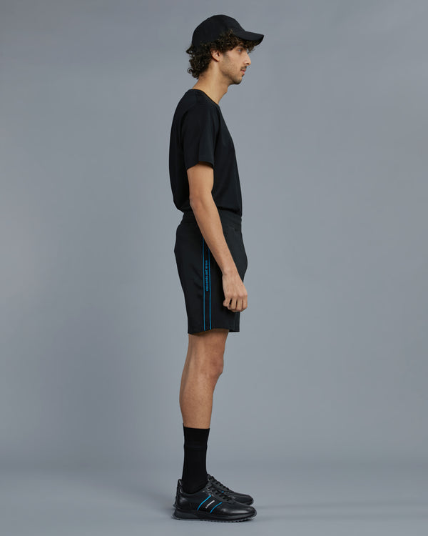 Alessandro Dell´acqua Contrasting Brand Tape Track Shorts Black