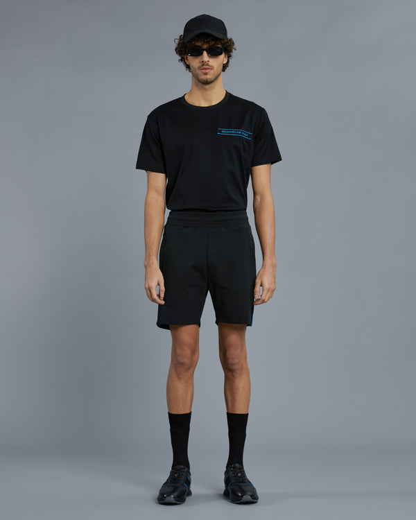 alessandro dell´acqua Contrasting Brand Tape Track Shorts Black