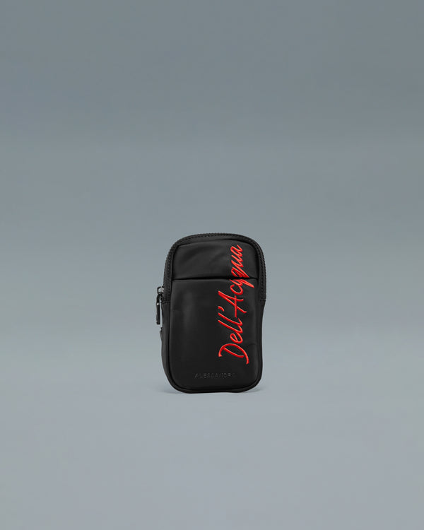 alessandro dell´acqua Contrasting Embroidered Crossbody Bag Black