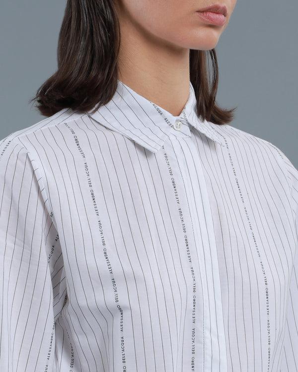 Alessandro Dell´acqua Deconstructed Cotton Shirt Dress Off-white