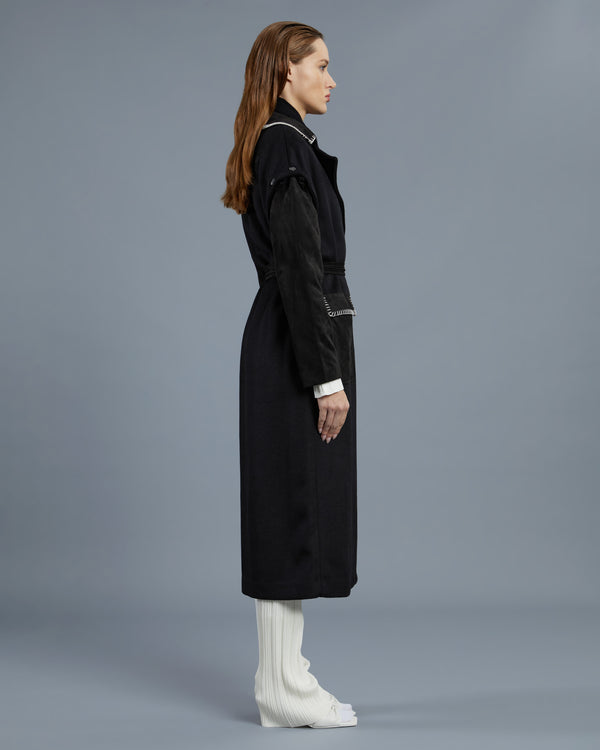 Alessandro Dell´acqua Detachable Sleeves Coat Black