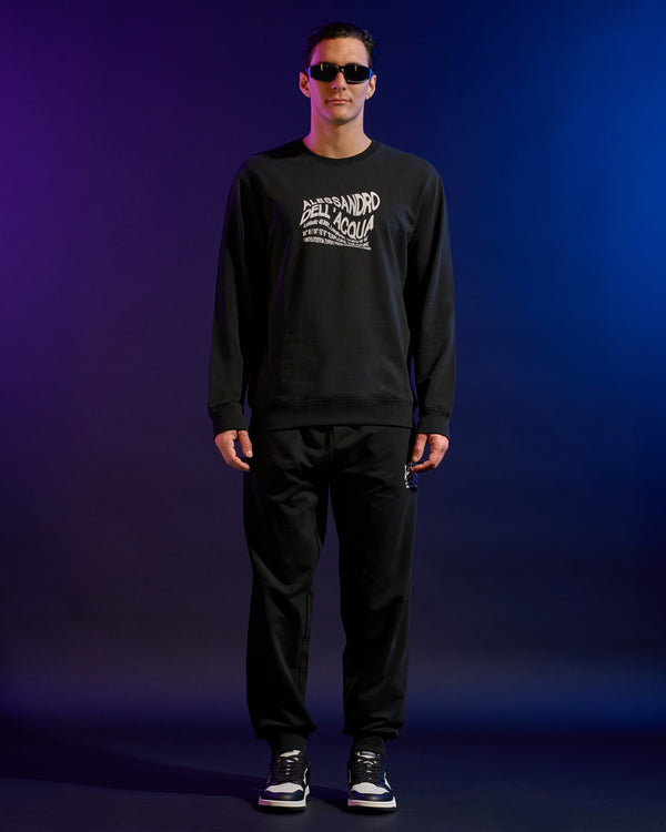 alessandro dell´acqua Distorted ADA Print Sweatshirt Black