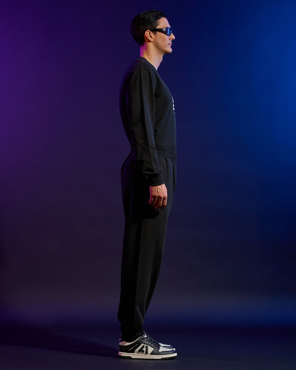 Alessandro Dell´acqua Distorted ADA Print Track Pants Black