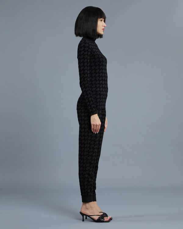 Alessandro Dell´acqua Flock Script Patterned Top Black