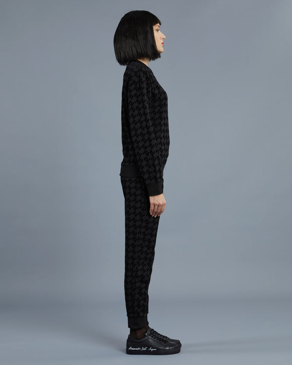 Alessandro Dell´acqua Flock Script Patterned Tracksuit Set Black